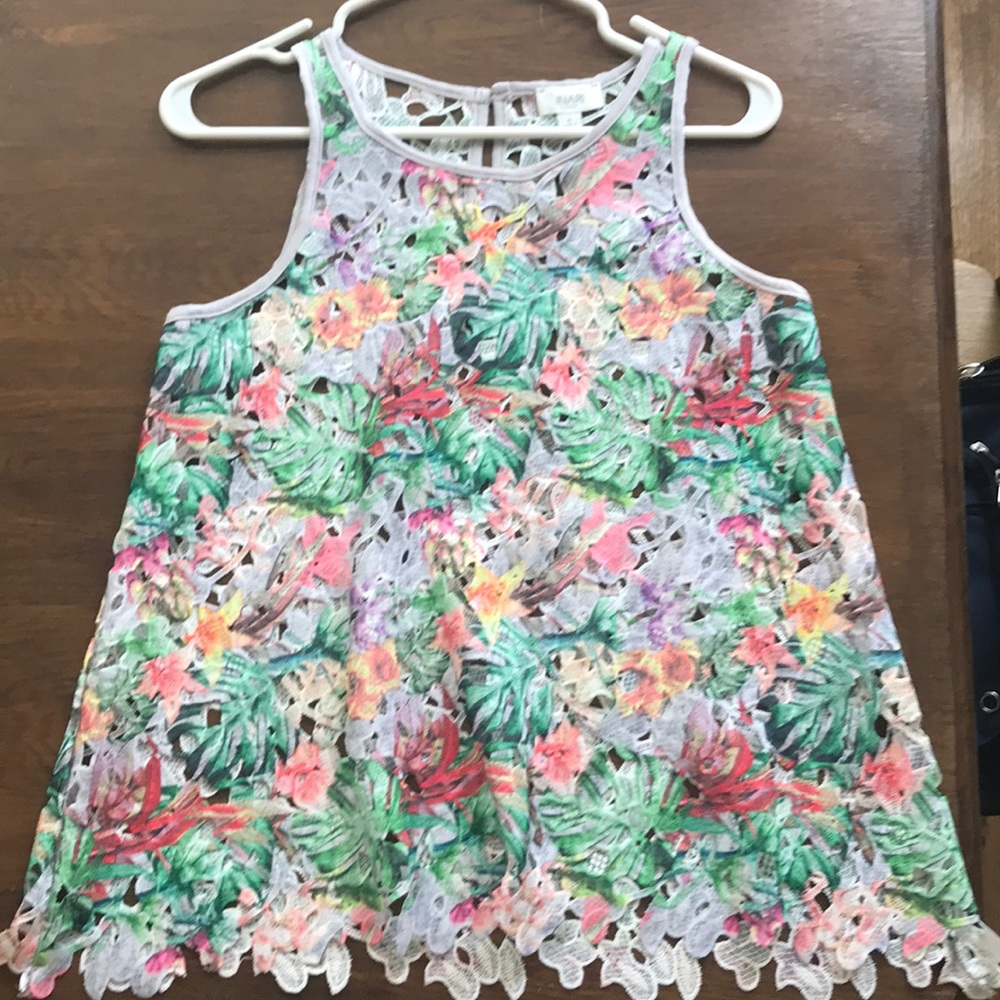 Anthropologie crochet lace tank top
